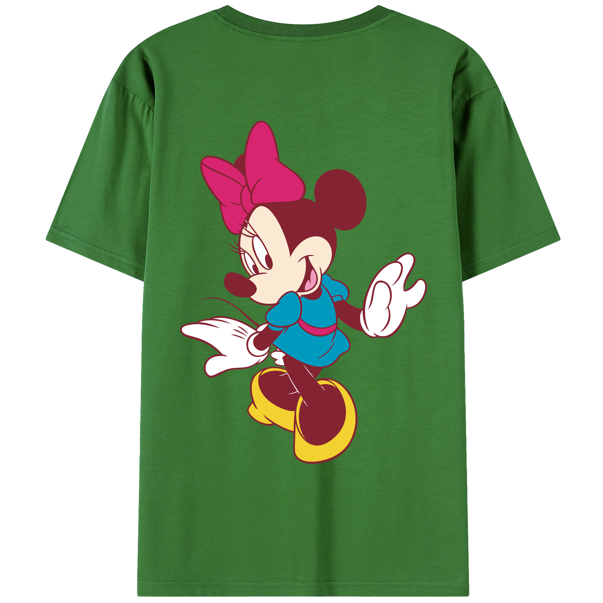 （画像用） ミッキーマウス Mickey Mouse レディース半袖Tシャツ(バックプリント)